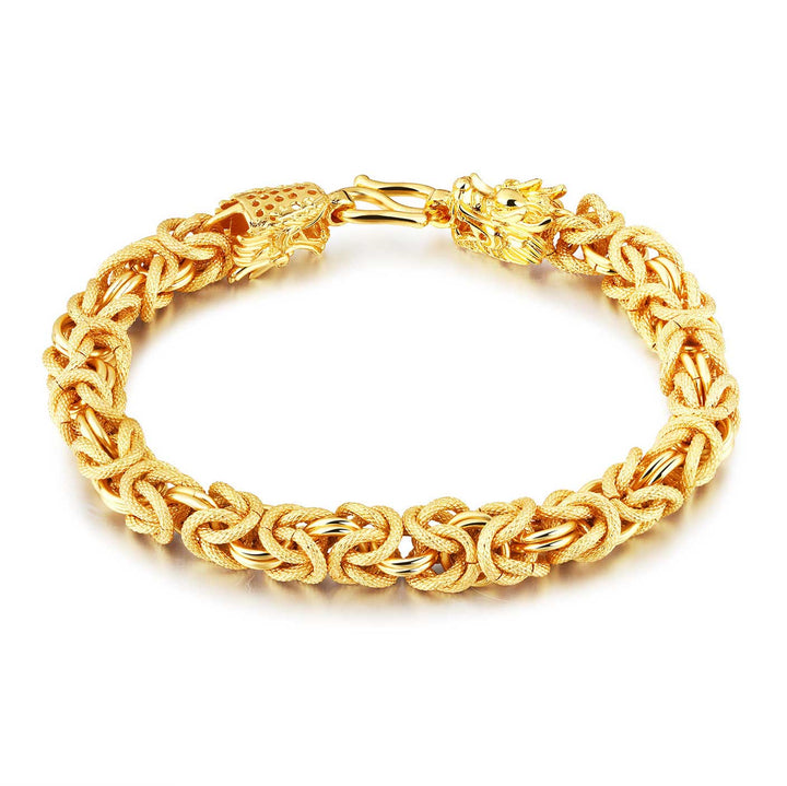 Double-Headed Golden Dragon Bracelet – Amplify Success & Fortune