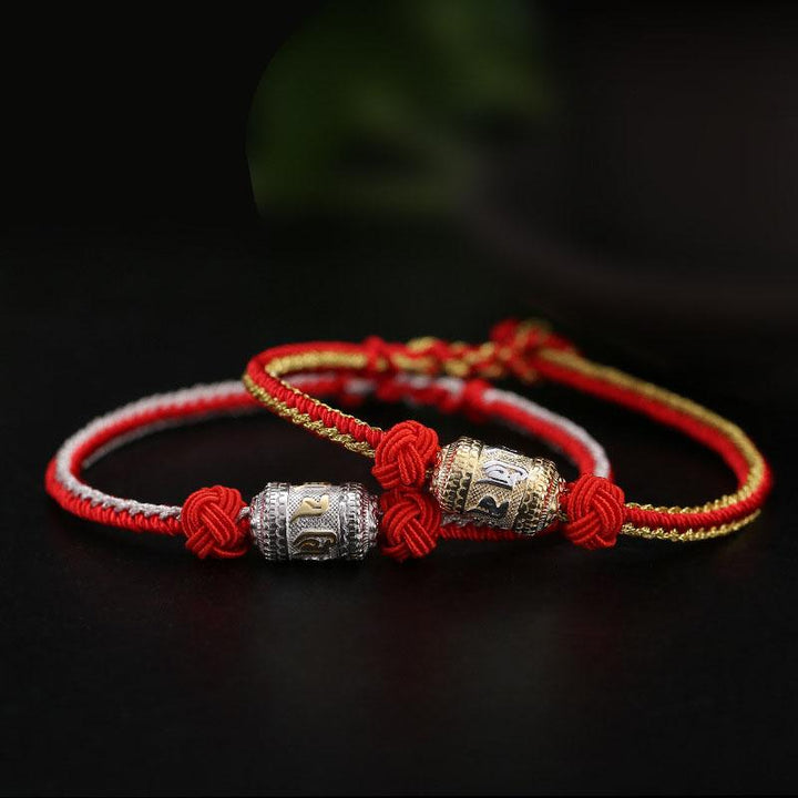 Tibetan Mantra Bracelet – Sacred Knot Jewelry for Luck, Protection & Positive Energy
