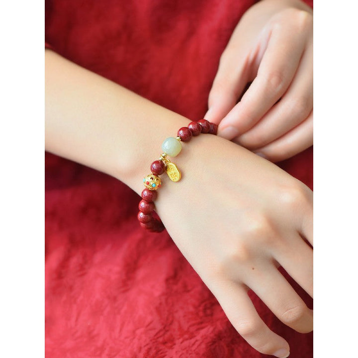Red Cinnabar Good Fortune Bracelet – Manifest Abundance & Auspicious Energy