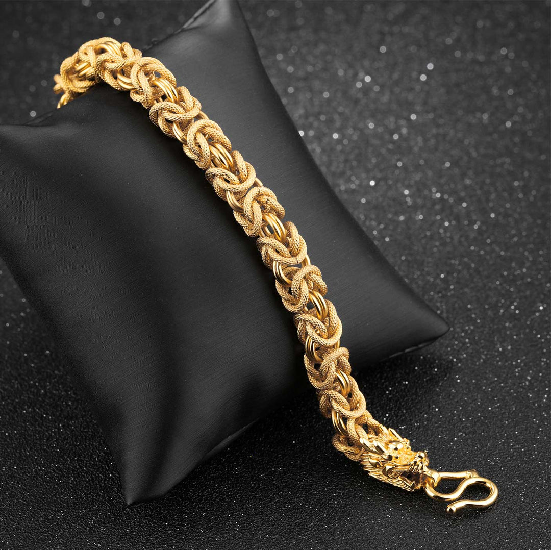 Double-Headed Golden Dragon Bracelet – Amplify Success & Fortune