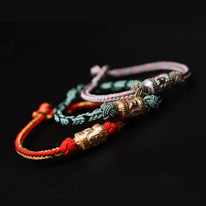 Tibetan Mantra Bracelet – Sacred Knot Jewelry for Luck, Protection & Positive Energy
