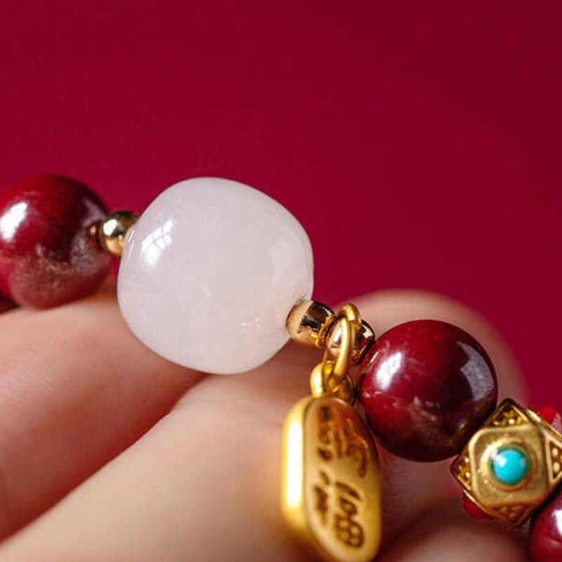 Red Cinnabar Good Fortune Bracelet – Manifest Abundance & Auspicious Energy