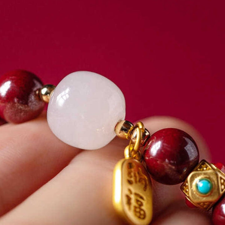 Red Cinnabar Good Fortune Bracelet – Manifest Abundance & Auspicious Energy