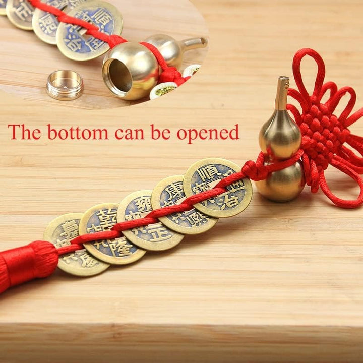 Feng Shui Brass Gourd – Wu Lou Charm for Health, Luck & Protection Description