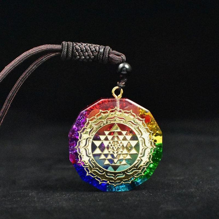Chakra Orgonite Necklace – Full-Spectrum Energy Balance & EMF Shield