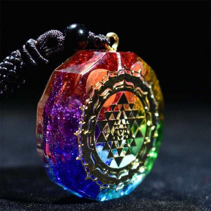 Chakra Orgonite Necklace – Full-Spectrum Energy Balance & EMF Shield