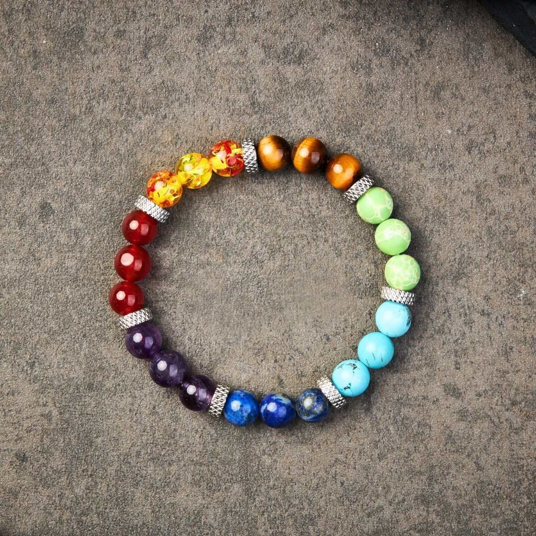 7 Chakra Stones Bracelet – Energy Healing Crystal Jewelry for Balance & Wellness