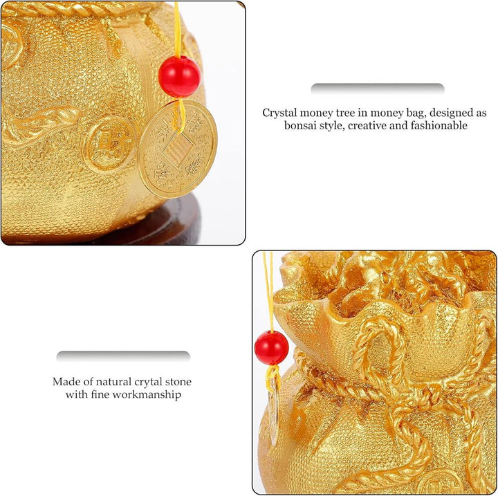 Homoyoyo Citrine Money Tree – Crystal Feng Shui Bonsai for Abundance, Wealth & Success