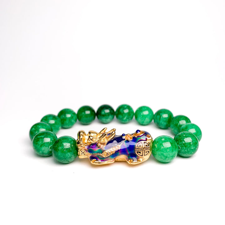 Green Jade Pixiu Abundance Protection Bracelet – Attract & Safeguard Wealth Energy