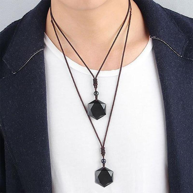 Black Obsidian Talisman – Necklace for Protection & Energy Clearing