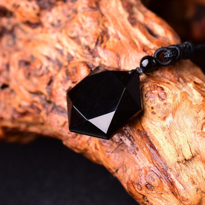 Black Obsidian Talisman – Necklace for Protection & Energy Clearing
