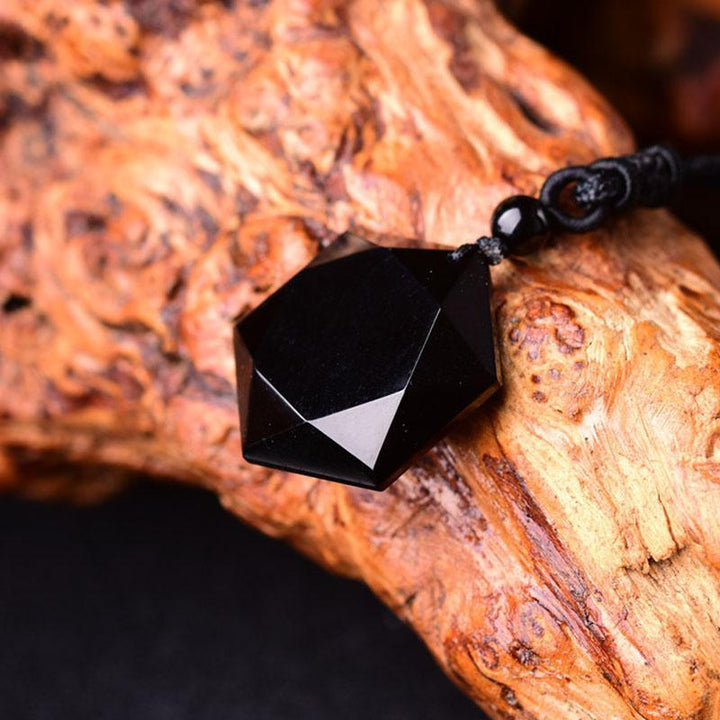 Black Obsidian Talisman – Necklace for Protection & Energy Clearing