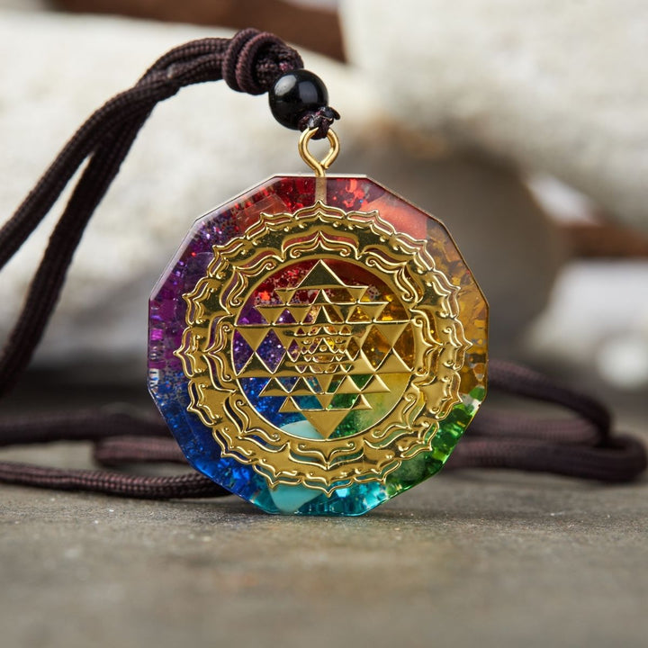 Chakra Orgonite Necklace – Full-Spectrum Energy Balance & EMF Shield