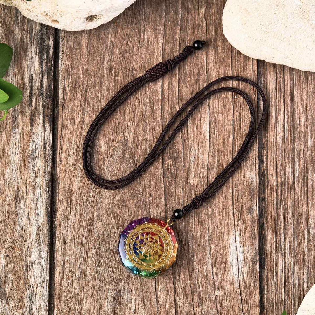 Chakra Orgonite Necklace – Full-Spectrum Energy Balance & EMF Shield