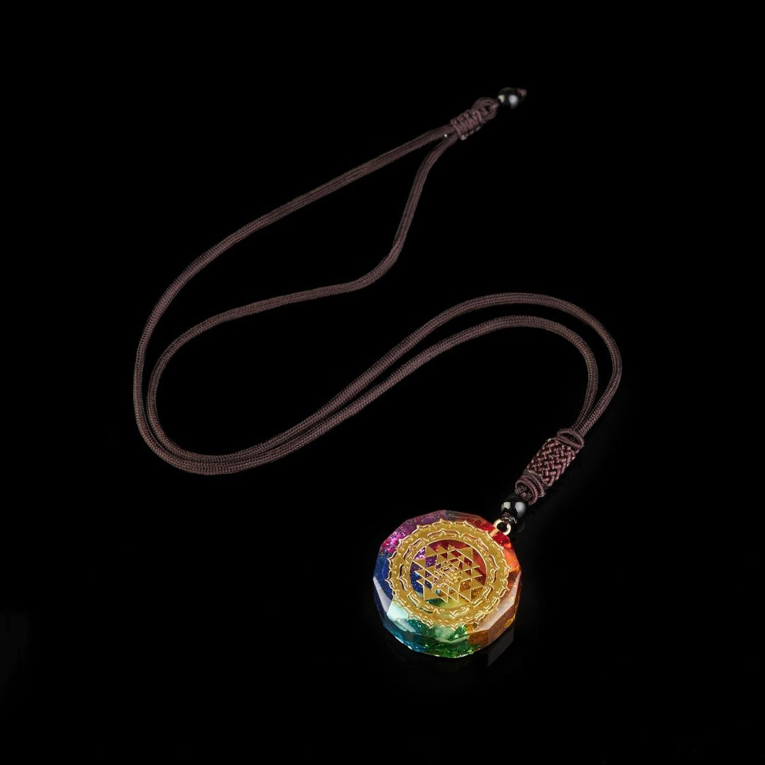 Chakra Orgonite Necklace – Full-Spectrum Energy Balance & EMF Shield
