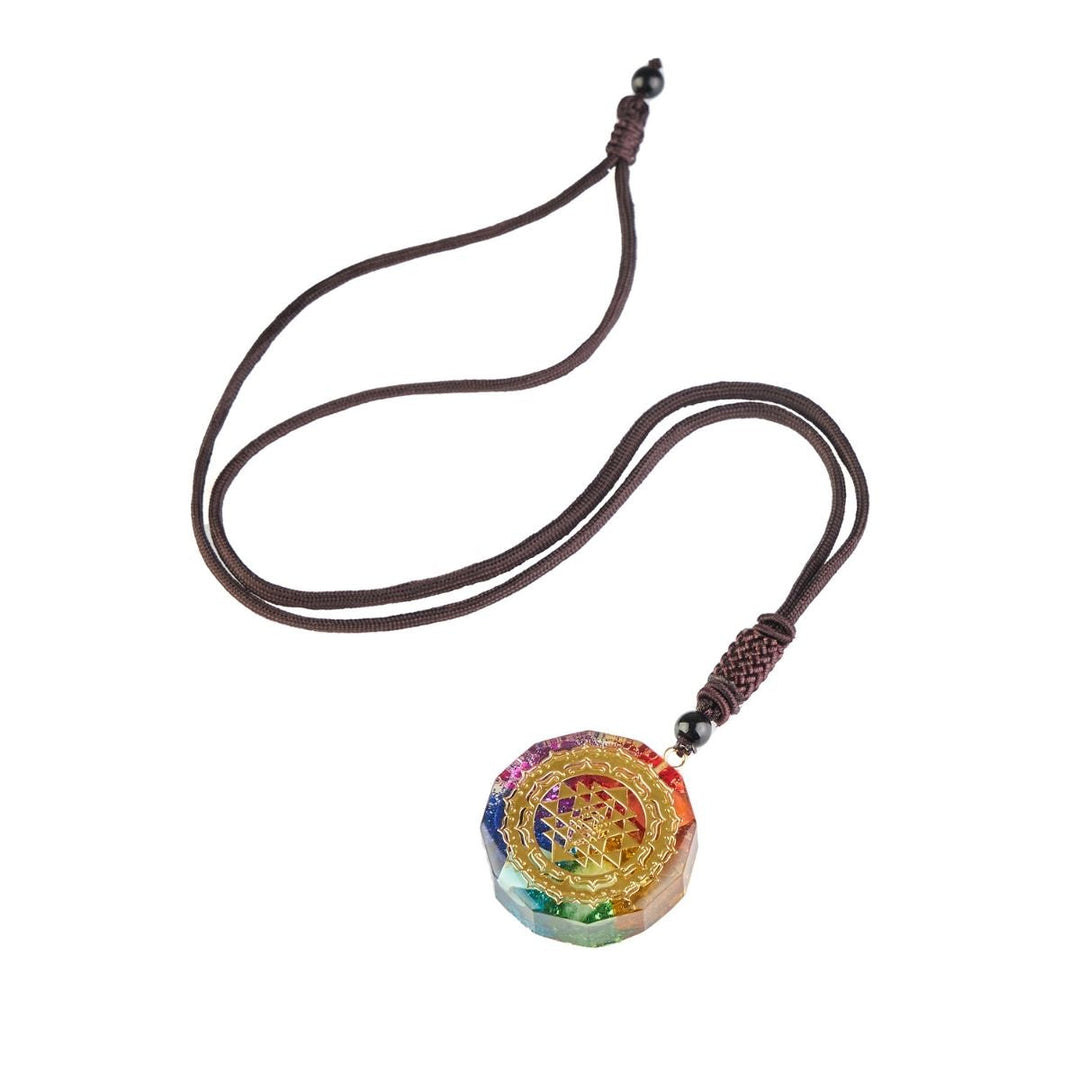 Chakra Orgonite Necklace – Full-Spectrum Energy Balance & EMF Shield