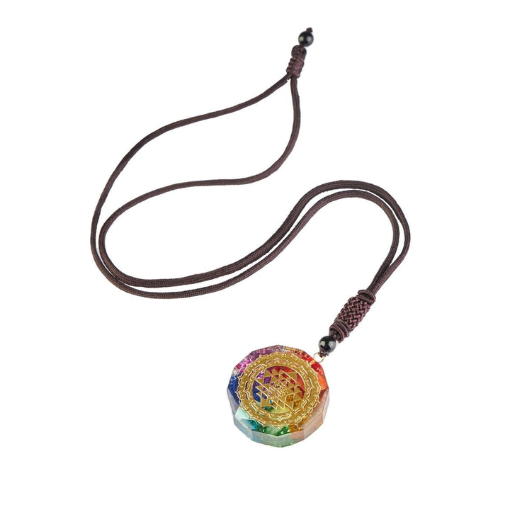 Chakra Orgonite Necklace – Full-Spectrum Energy Balance & EMF Shield