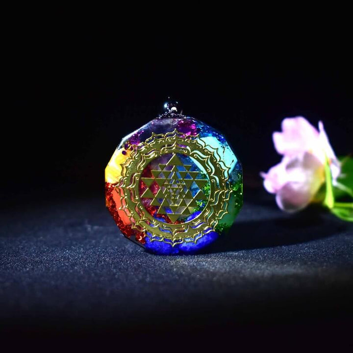 Chakra Orgonite Necklace – Full-Spectrum Energy Balance & EMF Shield