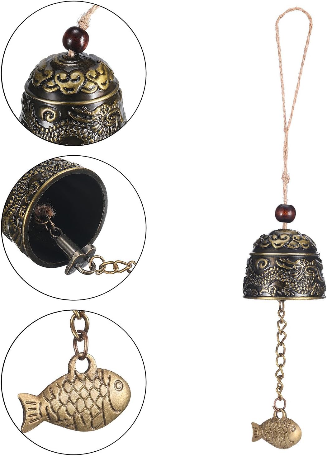 Feng Shui Dragon Wind Chimes – Vintage Good Luck Blessing Bells