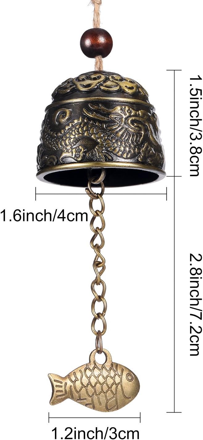 Feng Shui Dragon Wind Chimes – Vintage Good Luck Blessing Bells
