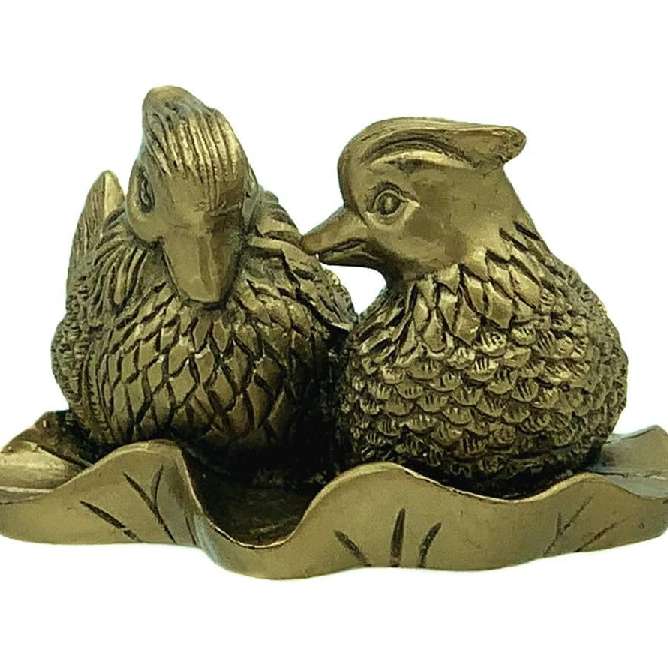 Feng Shui Mandarin Ducks Statue – Yuan Yang Love Birds Figurine for Romance & Harmony