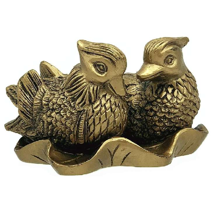 Feng Shui Mandarin Ducks Statue – Yuan Yang Love Birds Figurine for Romance & Harmony