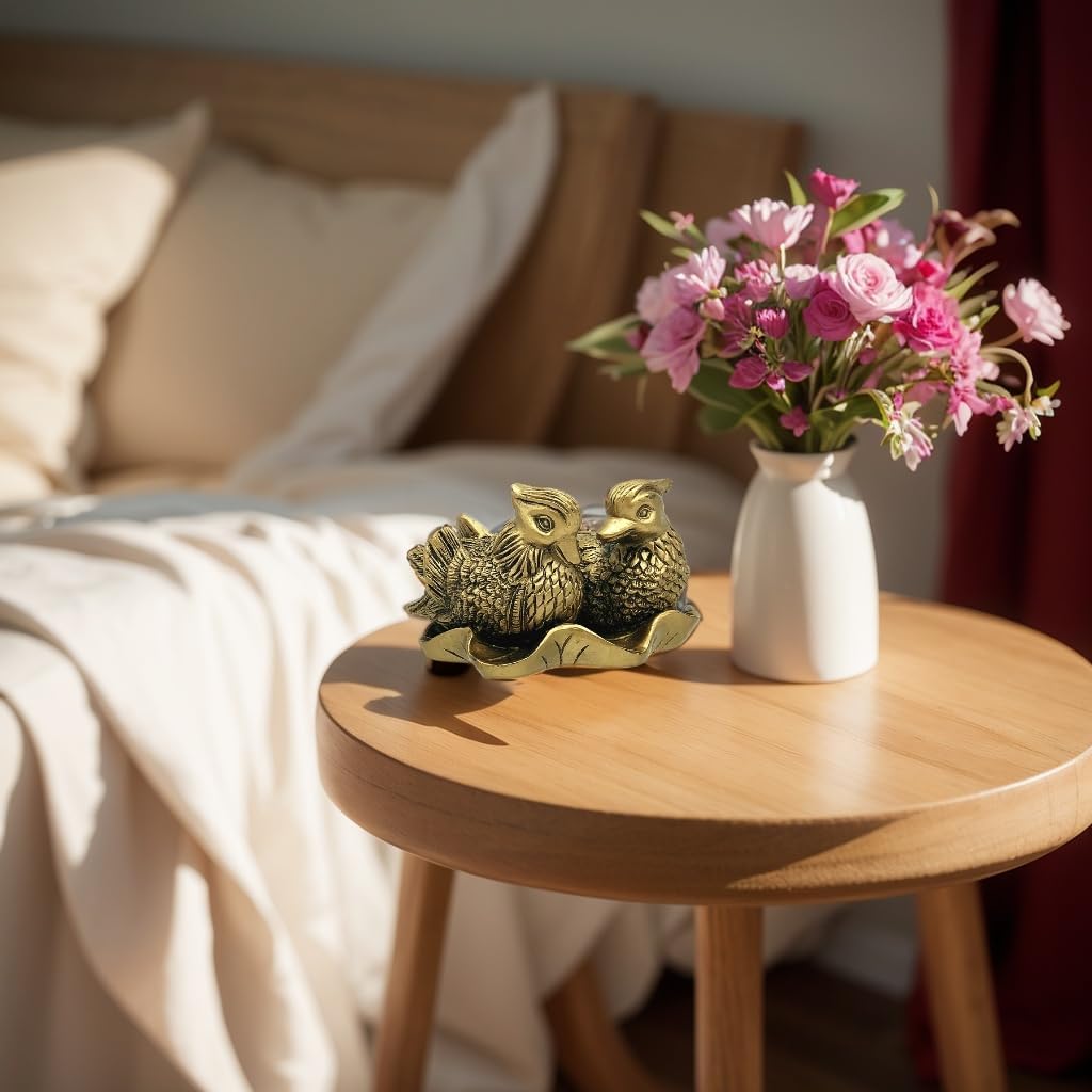 Feng Shui Mandarin Ducks Statue – Yuan Yang Love Birds Figurine for Romance & Harmony