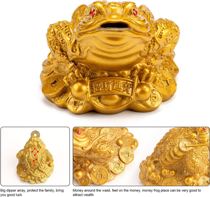 Feng Shui Money Frog – Lucky Wealth Toad Figurine for Prosperity & Protection