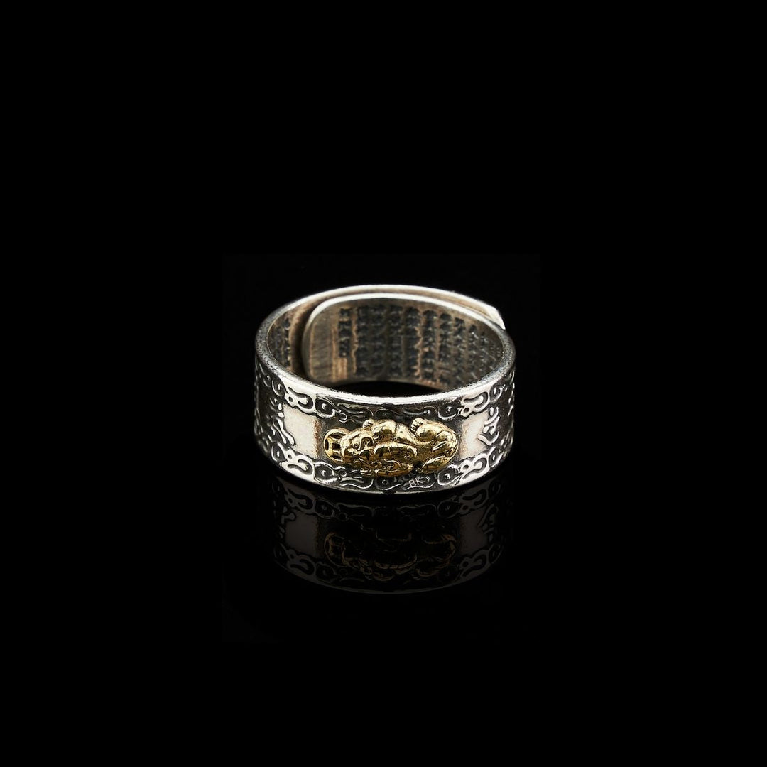 Feng Shui Pixiu Mantra Ring – Wealth & Protection