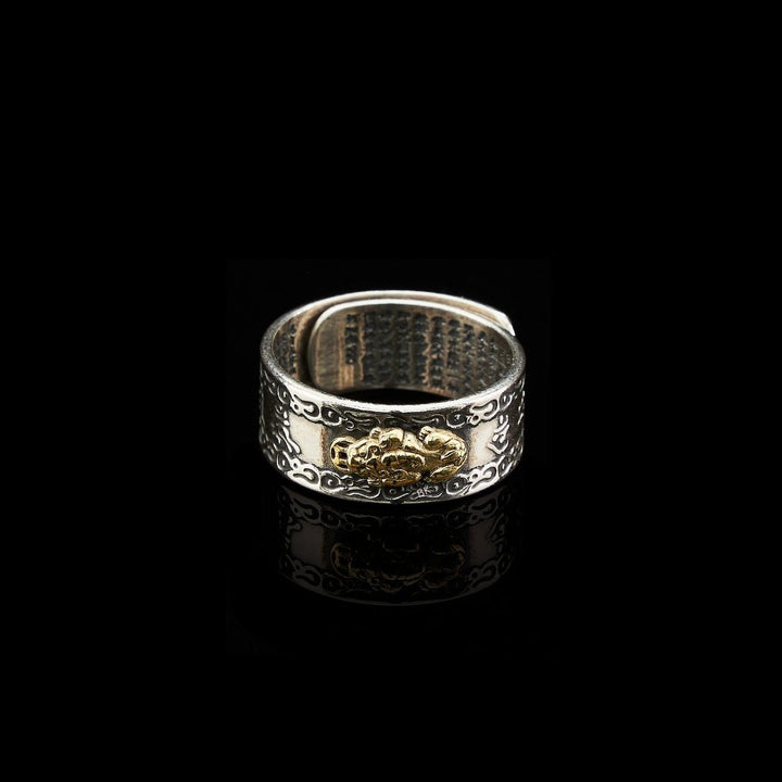 Feng Shui Pixiu Mantra Ring – Wealth & Protection