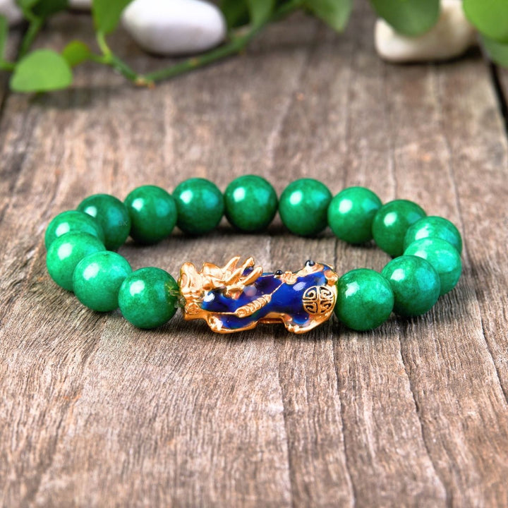 Green Jade Pixiu Abundance Protection Bracelet – Attract & Safeguard Wealth Energy