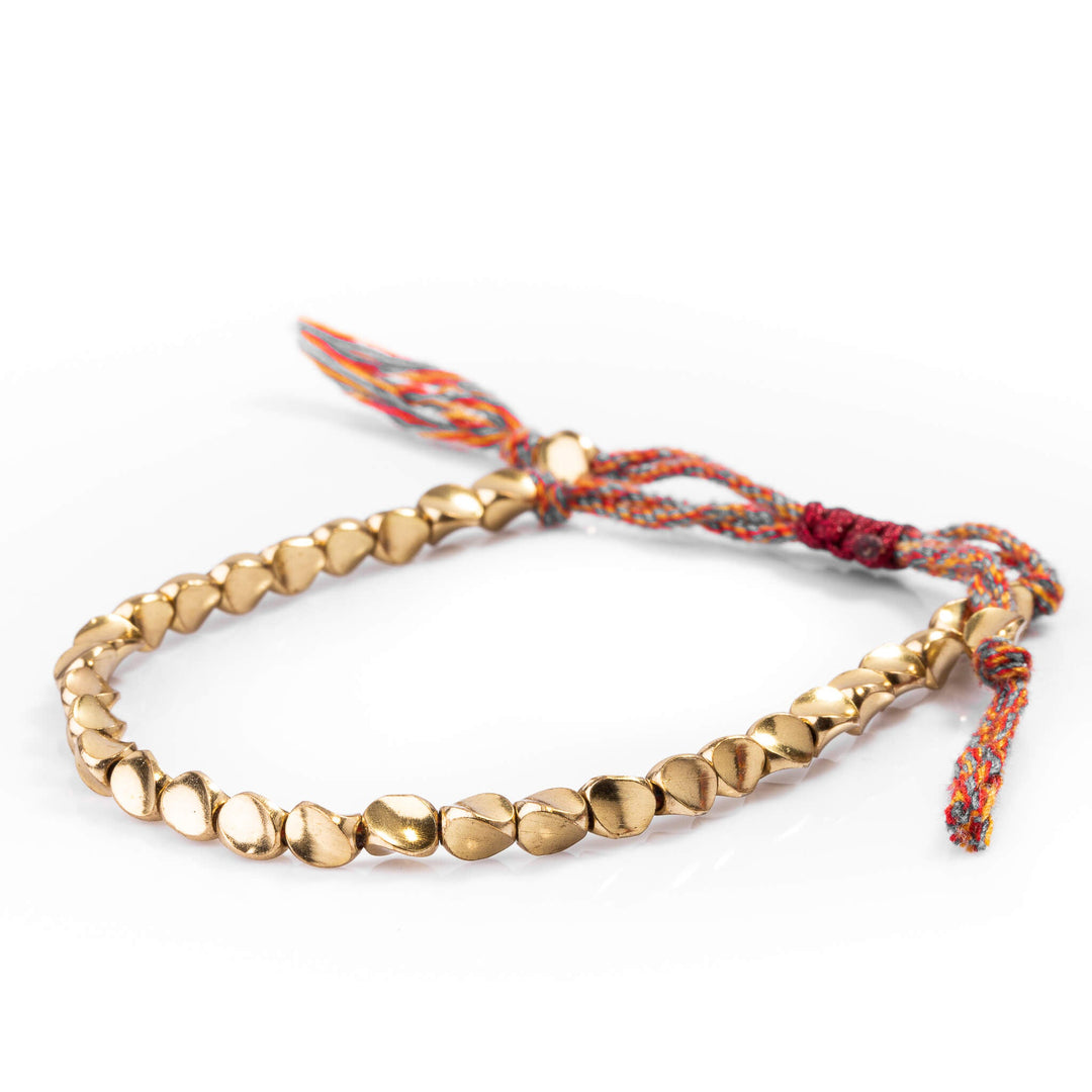 Tibetan Copper Beads Bracelet – Handmade Spiritual Jewelry for Healing, Strength & Protection
