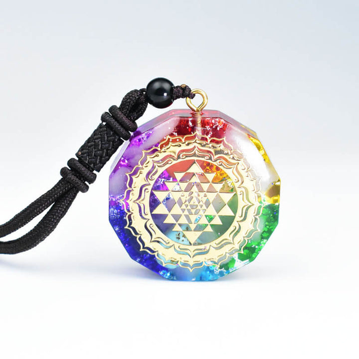 Chakra Orgonite Necklace – Full-Spectrum Energy Balance & EMF Shield