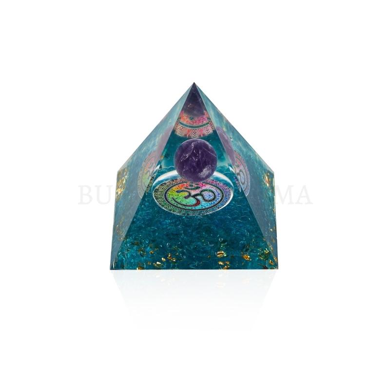 Amethyst Orgonite Pyramid – Purification & EMF Protection