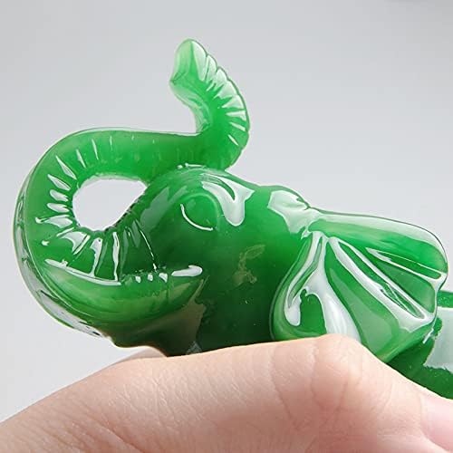 Jade Green Feng Shui Lucky Elephant Statue – Wealth, Wisdom & Protection Figurine
