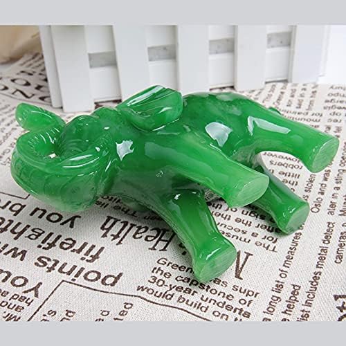 Jade Green Feng Shui Lucky Elephant Statue – Wealth, Wisdom & Protection Figurine