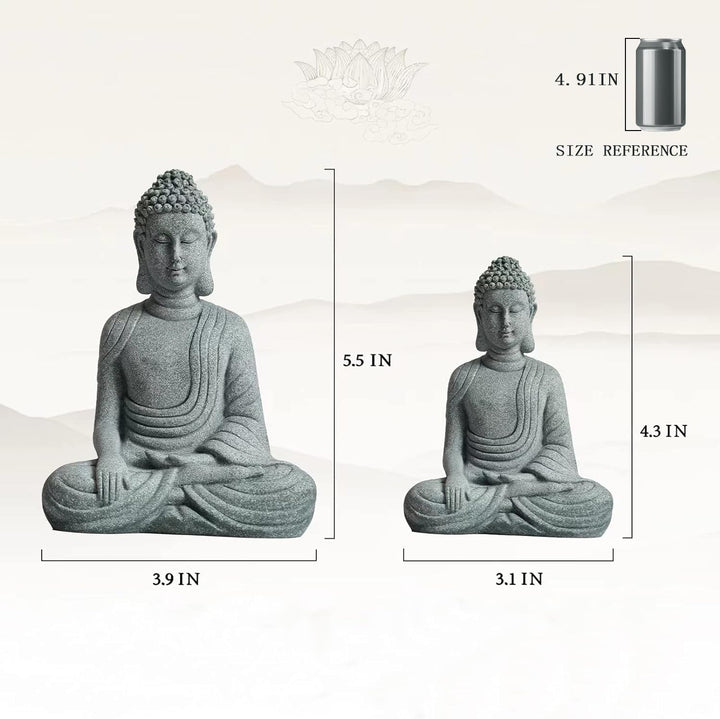 Little Buddha Stone Statue – Meditation Decor for Peace & Mindfulness