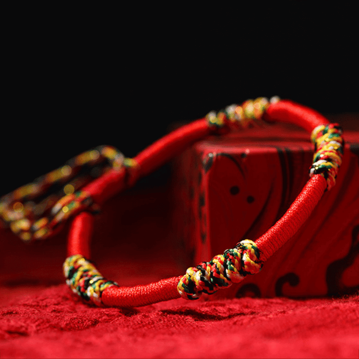 Lucky Buddhist Monk Bracelet – Five Colors of Blessings & Enlightenment