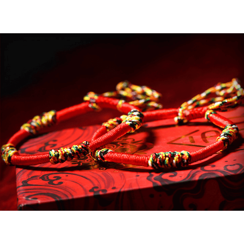 Lucky Buddhist Monk Bracelet – Five Colors of Blessings & Enlightenment