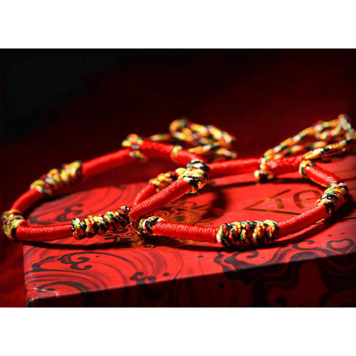 Lucky Buddhist Monk Bracelet – Five Colors of Blessings & Enlightenment
