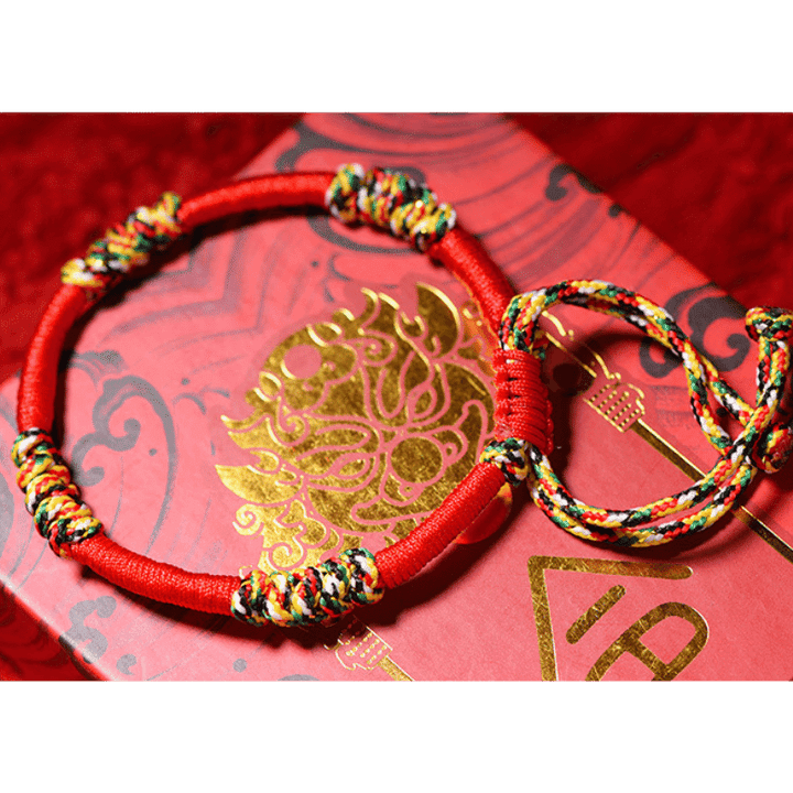 Lucky Buddhist Monk Bracelet – Five Colors of Blessings & Enlightenment