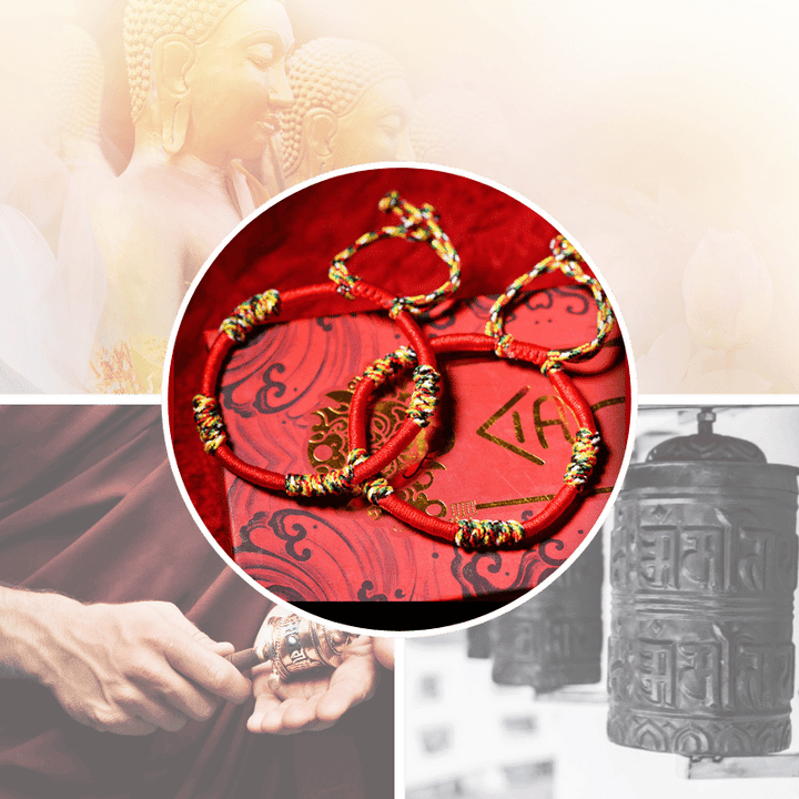 Lucky Buddhist Monk Bracelet – Five Colors of Blessings & Enlightenment