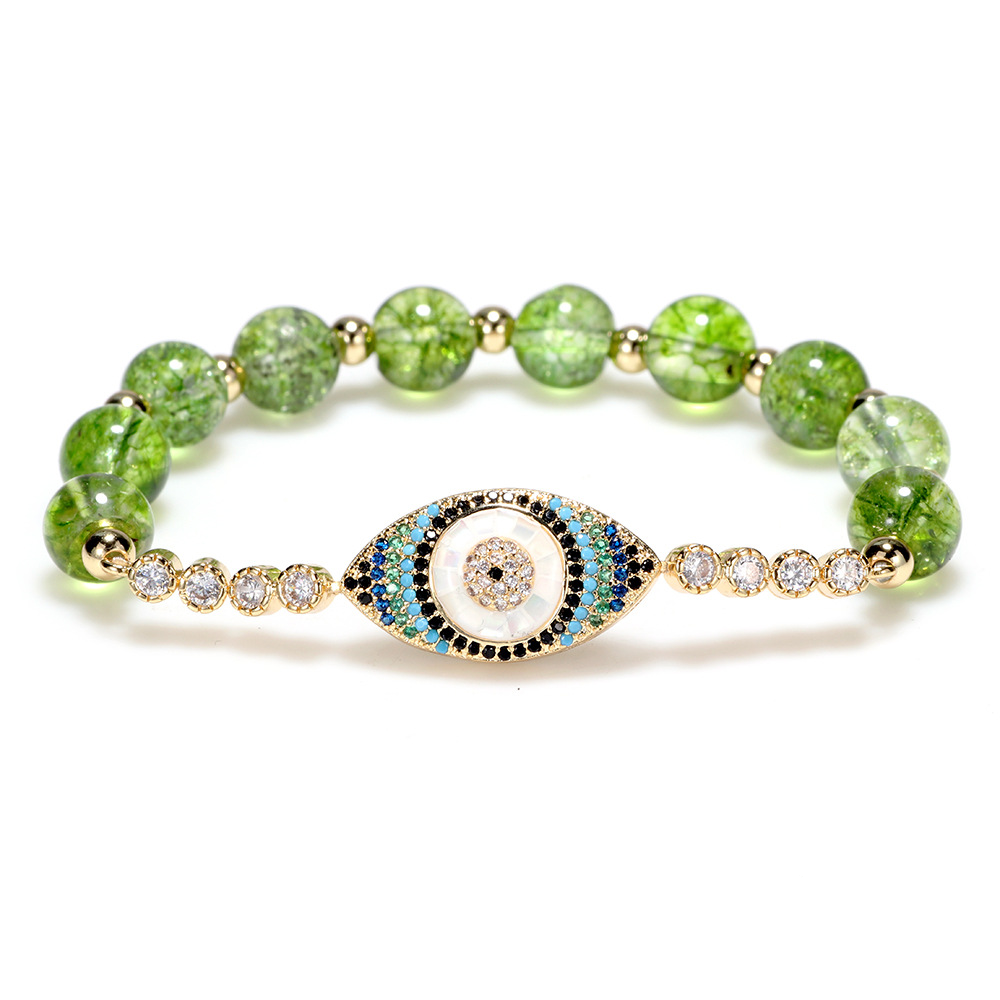 Peridot Style Evil Eye Bracelet – Wealth Energy & Protection in One