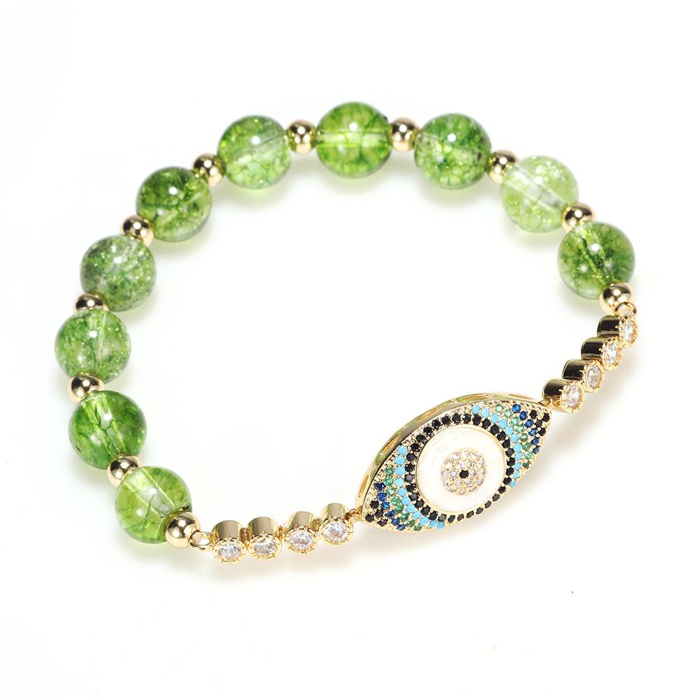 Peridot Style Evil Eye Bracelet – Wealth Energy & Protection in One
