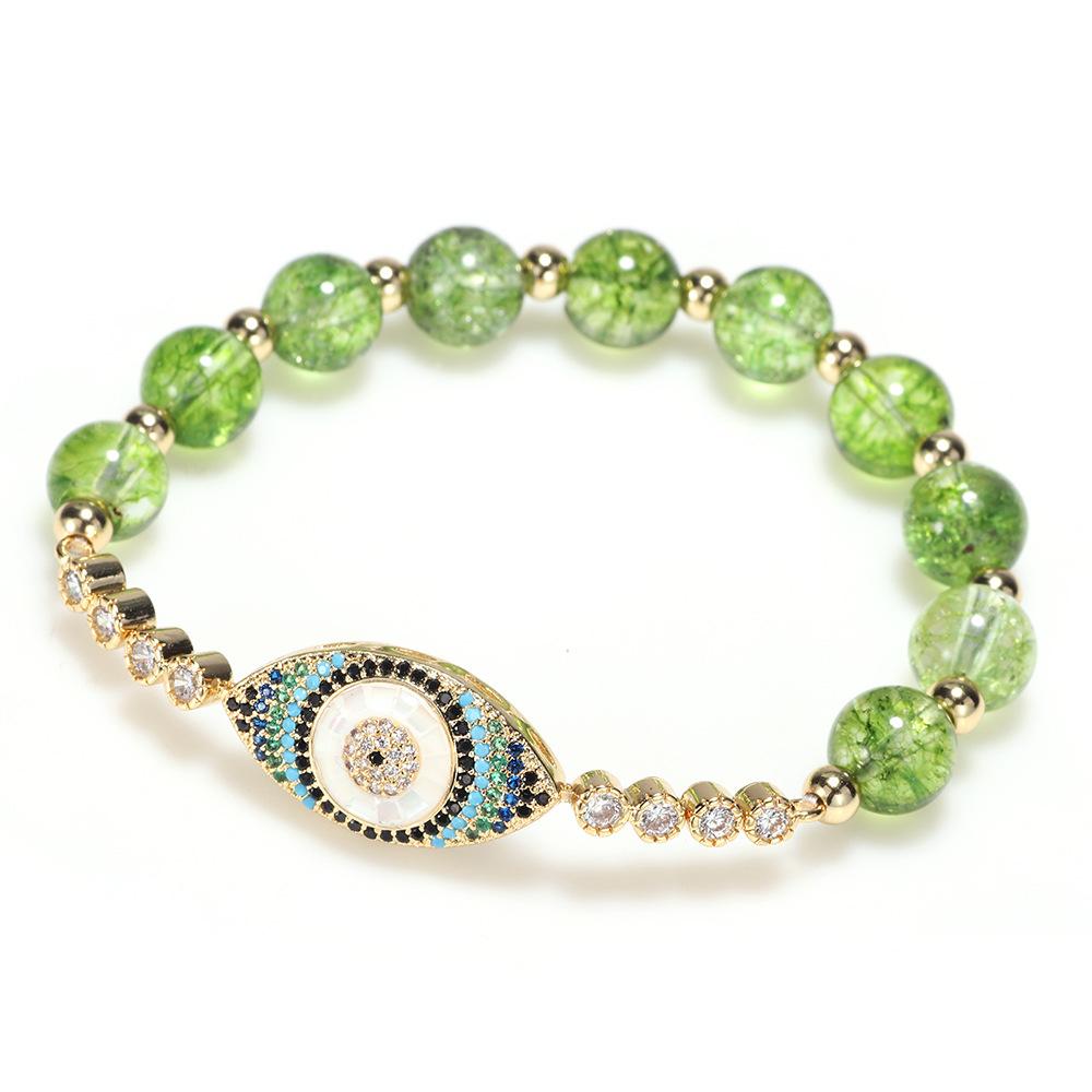 Peridot Style Evil Eye Bracelet – Wealth Energy & Protection in One