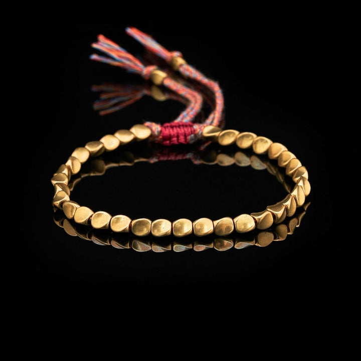 Tibetan Copper Beads Bracelet – Handmade Spiritual Jewelry for Healing, Strength & Protection