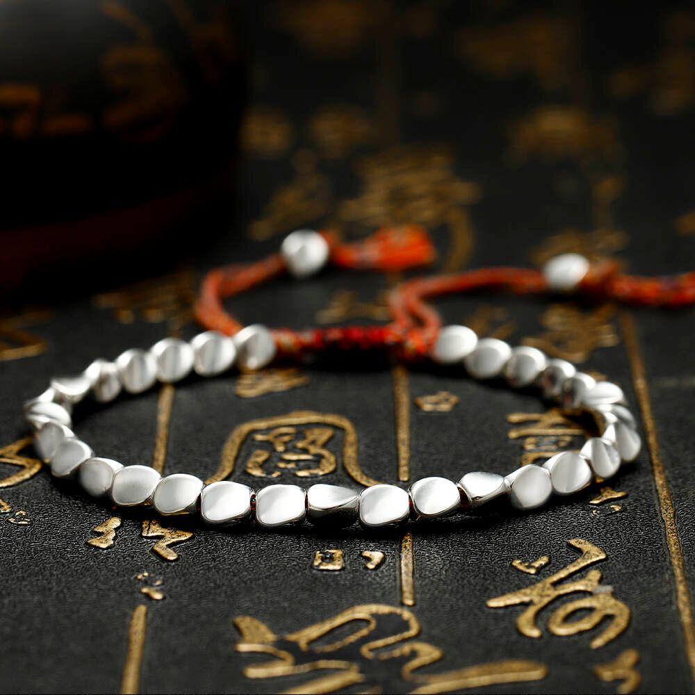 Tibetan Copper Beads Bracelet – Handmade Spiritual Jewelry for Healing, Strength & Protection