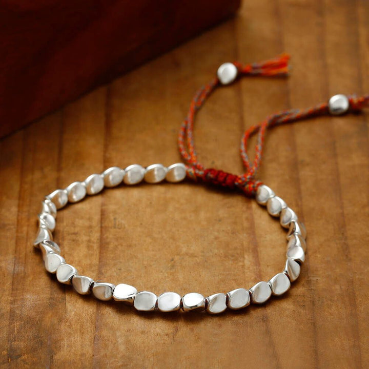 Tibetan Copper Beads Bracelet – Handmade Spiritual Jewelry for Healing, Strength & Protection