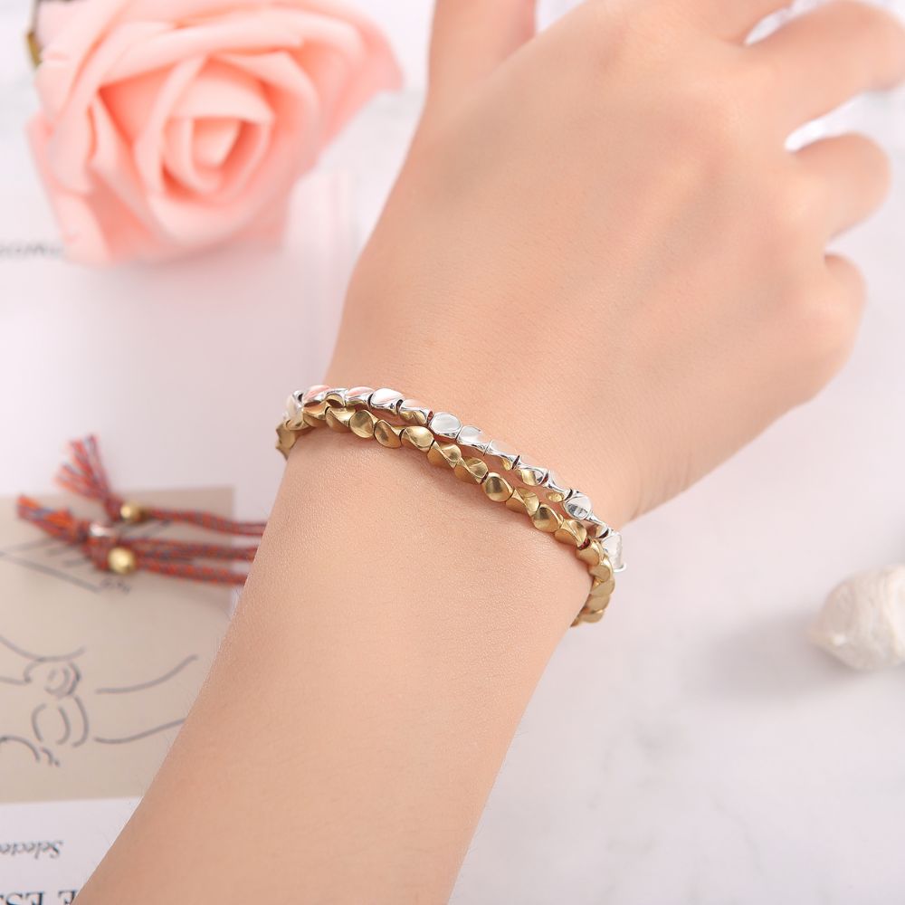 Tibetan Copper Beads Bracelet – Handmade Spiritual Jewelry for Healing, Strength & Protection