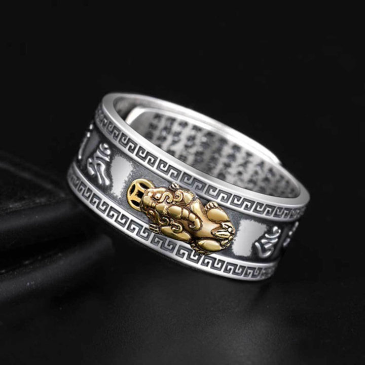 Feng Shui Pixiu Mantra Ring – Wealth & Protection